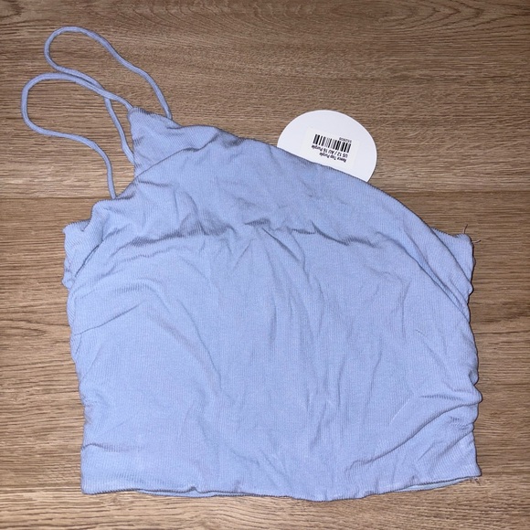 Princess Polly Light Purple Asymmetric Crop Top - Picture 2 of 6